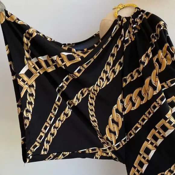 Cache Chain Cold Shoulder Mini Dress sz XS - Picture 6 of 10